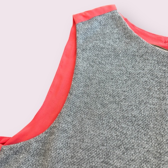 Women’s Karen Zambos Grey And Pink Open Back Mix Material Tank Top Size Large - Picture 4 of 9